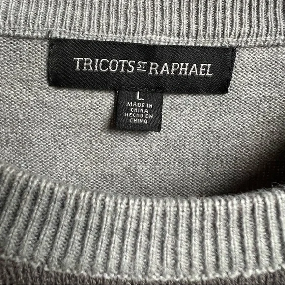 Tricots St. Raphael Men’s Geometric Square Design Crewneck Sweater, Large - Picture 5 of 11